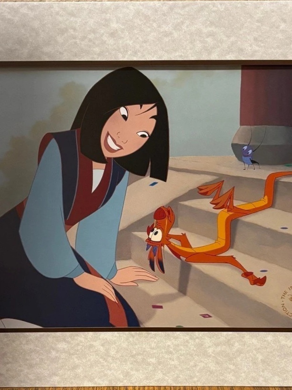 Disney Mulan 1999 Lithograph Print Framed